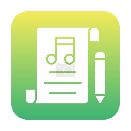 Illustration for Simple Music Composing icon, vector illustration - Royalty Free Image