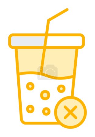 Illustration for Simple No Soft Drink icon, vector illustration - Royalty Free Image