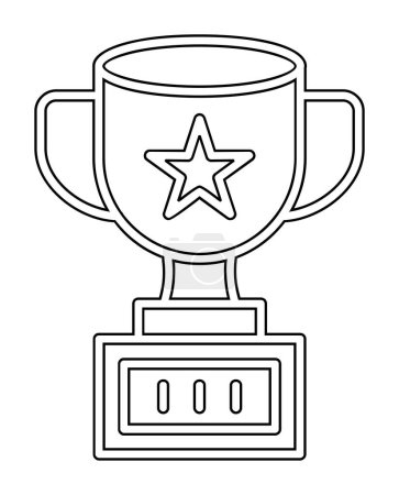 Illustration for Simple trophy cup vector icon - Royalty Free Image