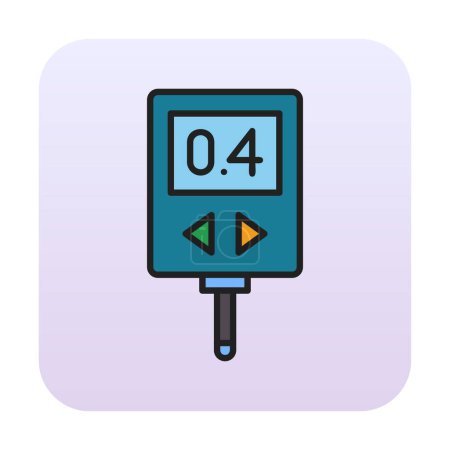 Illustration for Graphic  simple Glucometer icon illustration design - Royalty Free Image