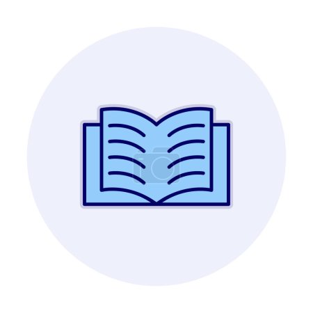 Téléchargez les illustrations : Simple web plat Open Book icône - en licence libre de droit