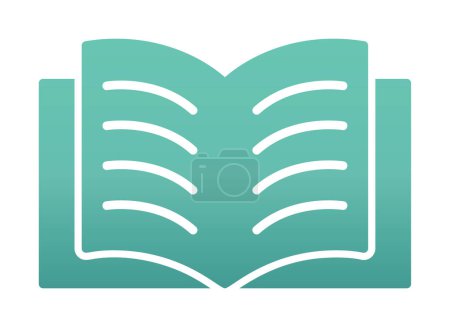 Illustration for Simple flat web Open Book  icon - Royalty Free Image