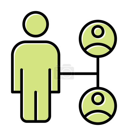 Ilustración de Icono del equipo de negocios, ilustración vectorial del concepto de gestión del equipo - Imagen libre de derechos