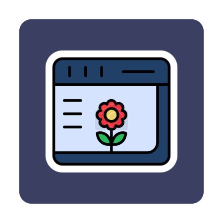 Ilustración de Simple icono del navegador web, ilustración de vectores - Imagen libre de derechos