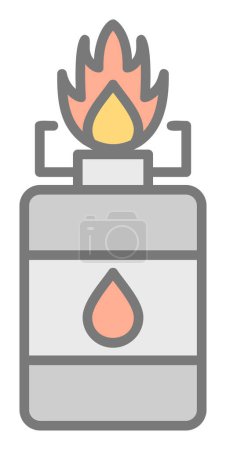 Téléchargez les illustrations : Illustration simple de l'icône Camping Gas - en licence libre de droit