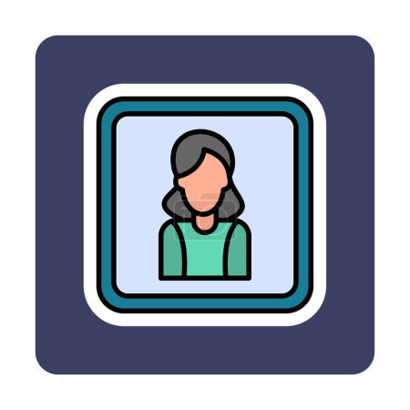 Illustration for Female avatar icon vector illustration - Royalty Free Image