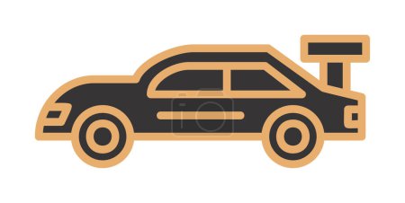 Illustration for Flat simple Race Car icon, vector illustration  design - Royalty Free Image