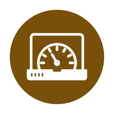 Illustration for Vector speed test laptop web icon, vector illustration - Royalty Free Image
