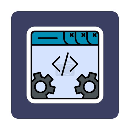 Illustration for Simple Programming code Optimization icon, vector illustration - Royalty Free Image
