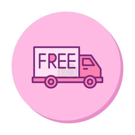 Illustration for Free delivery vector icon illustration - Royalty Free Image