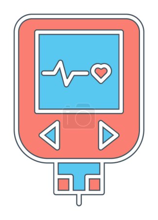 Illustration for Graphic  simple Glucometer icon illustration design - Royalty Free Image