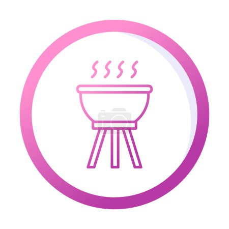 Illustration for Flat barbecue icon vector illustration - Royalty Free Image