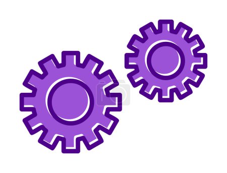 Illustration for Gear flat vector icon design - Royalty Free Image