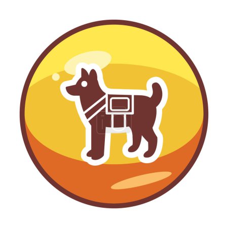 Illustration for Military Dog icon vector illustration - Royalty Free Image