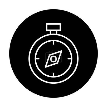 Illustration for Simple flat compass icon vector illustration - Royalty Free Image