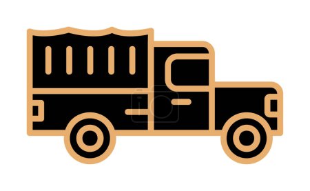 Illustration for Militray Truck icon vector illustration - Royalty Free Image