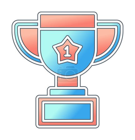 Illustration for Simple trophy cup vector icon - Royalty Free Image