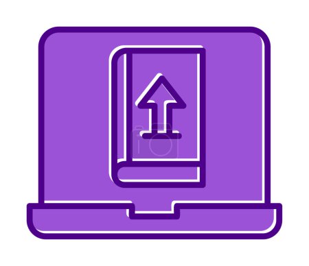 Illustration for Upload arrow sign icon vector illustration - Royalty Free Image