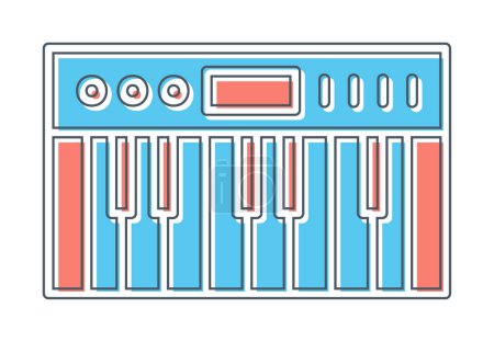 Illustration for Synthesizer. web icon simple illustration - Royalty Free Image
