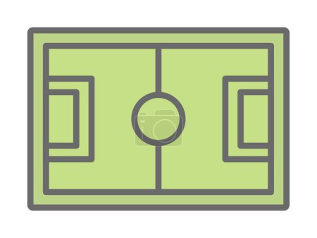 Ilustración de Campo de fútbol icono vector ilustración diseño - Imagen libre de derechos