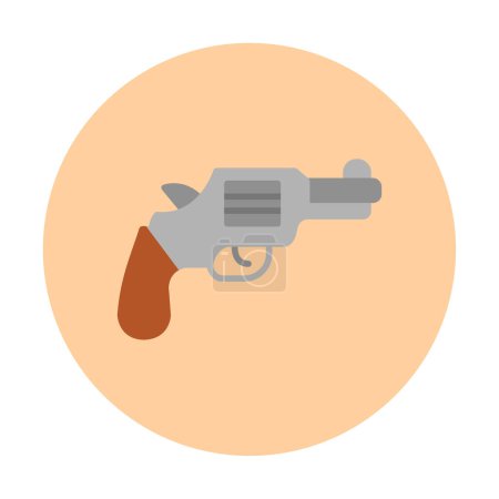 Téléchargez les illustrations : Une arme. icône web illustration simple - en licence libre de droit