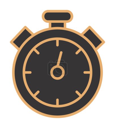 Téléchargez les illustrations : Illustration vectorielle icône chronomètre moderne plat - en licence libre de droit