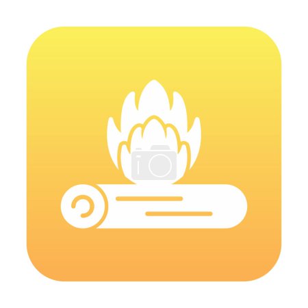 Illustration for Flat bonfire  icon,  illustration  vector - Royalty Free Image