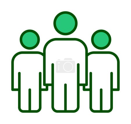 Illustration for Group of people flat style vector illustration - Royalty Free Image