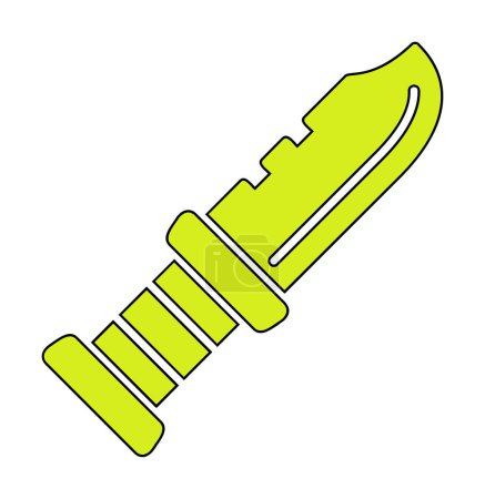 Ilustración de Cuchillo militar icono vector ilustración símbolo diseño - Imagen libre de derechos