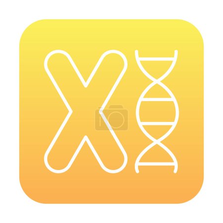 Illustration for Simple Chromosome icon vector  design - Royalty Free Image