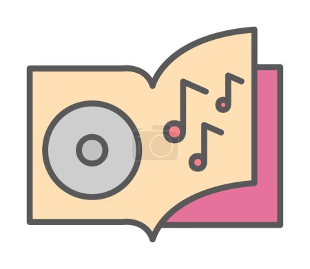 Illustration for Simple Audio Book icon, vector illustration - Royalty Free Image