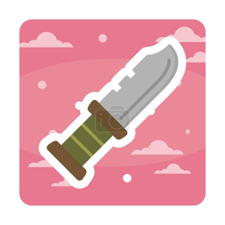 Illustration for Military knife icon vector illustration symbol design - Royalty Free Image
