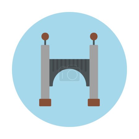 Illustration for Bridge flat icon, vector illustration design - Royalty Free Image