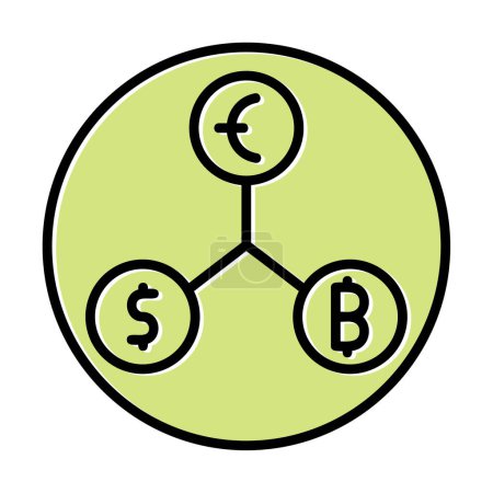 Ilustración de Simple icono de cadena de bloques, ilustración de vectores - Imagen libre de derechos