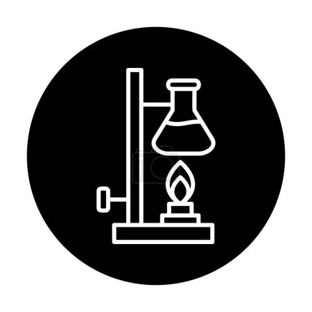 Téléchargez les illustrations : Icône simple d'expérience chimique, illustration vectorielle - en licence libre de droit