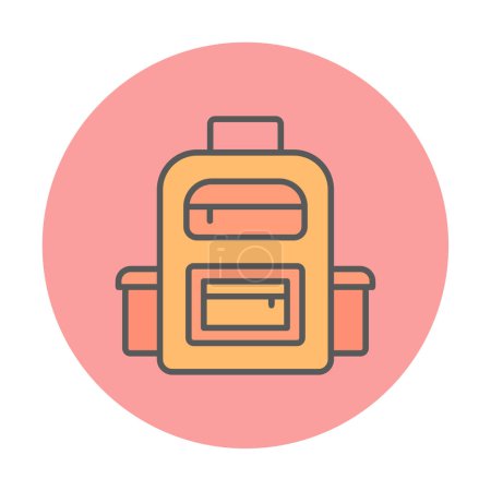 Illustration for Backpack flat icon vector illustration - Royalty Free Image