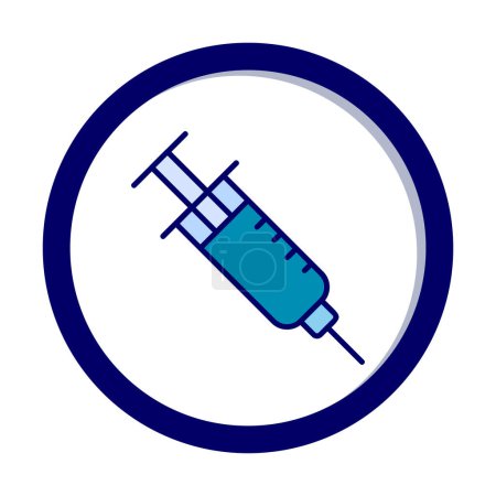 Illustration for Medical syringe icon vector  illustration - Royalty Free Image