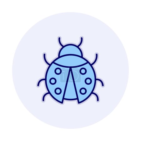 Téléchargez les illustrations : Illustration vectorielle d'icône d'insecte de coccinelle - en licence libre de droit