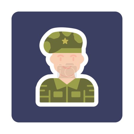 Ilustración de Icono web soldado, ilustración vectorial - Imagen libre de derechos