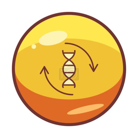 Illustration for Simple flat molecule of dna  icon  design - Royalty Free Image
