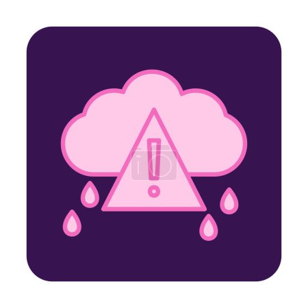 Téléchargez les illustrations : Icône simple d'alerte météorologique, illustration vectorielle - en licence libre de droit