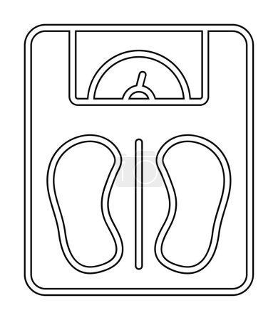 Ilustración de Simple escala de peso icono, ilustración de vectores - Imagen libre de derechos