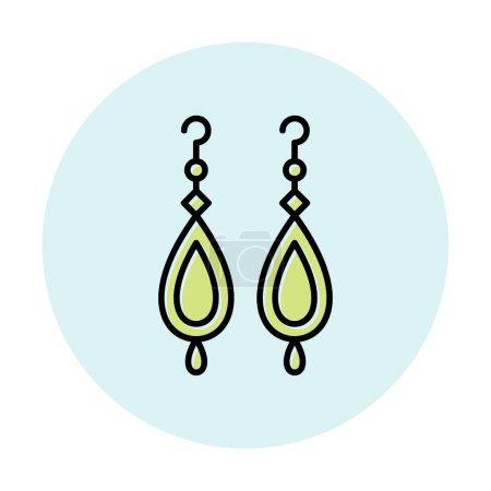 Téléchargez les photos : Boucles d'oreilles icône vectorielle illustration design - en image libre de droit