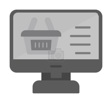 Ilustración de Compras en línea vector icono de diseño - Imagen libre de derechos