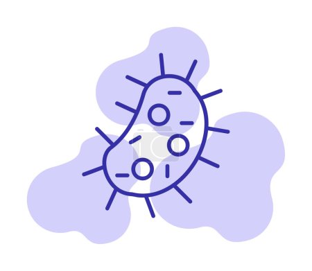 Ilustración de Plano simple Amoeba icono vector ilustración - Imagen libre de derechos