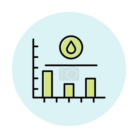 Illustration for Sugar level graph icon, vector illustration - Royalty Free Image