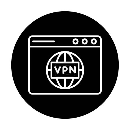Illustration for Network Vpn server with globe vector illustration - Royalty Free Image