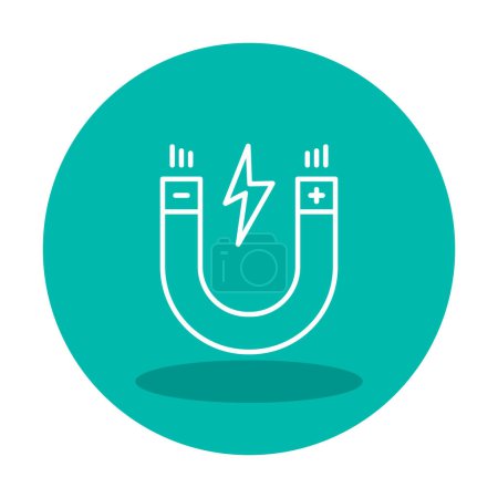 vector illustration of Magnetism flat icon 