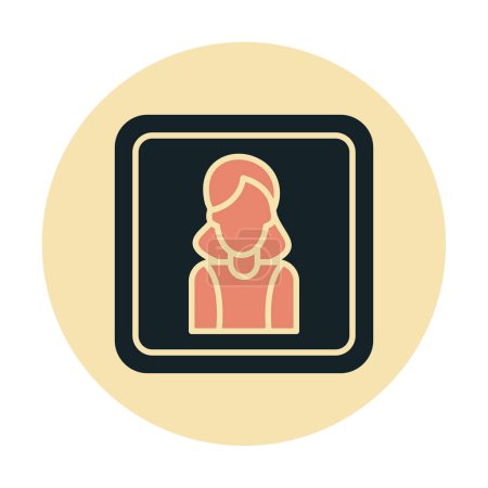 Ilustración de Avatar hembra icono vector ilustración - Imagen libre de derechos