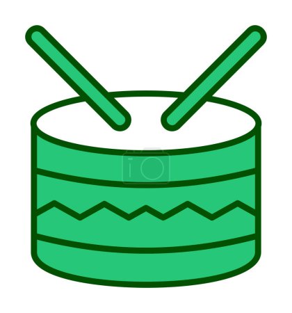 Ilustración de Icono del tambor Ilustración vector lineal - Imagen libre de derechos
